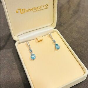 Whitehall Blue and Silver Drop Earrings